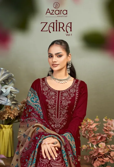 Zaira Vol 1 By Radhika Azara Jam Cotton Dress Material